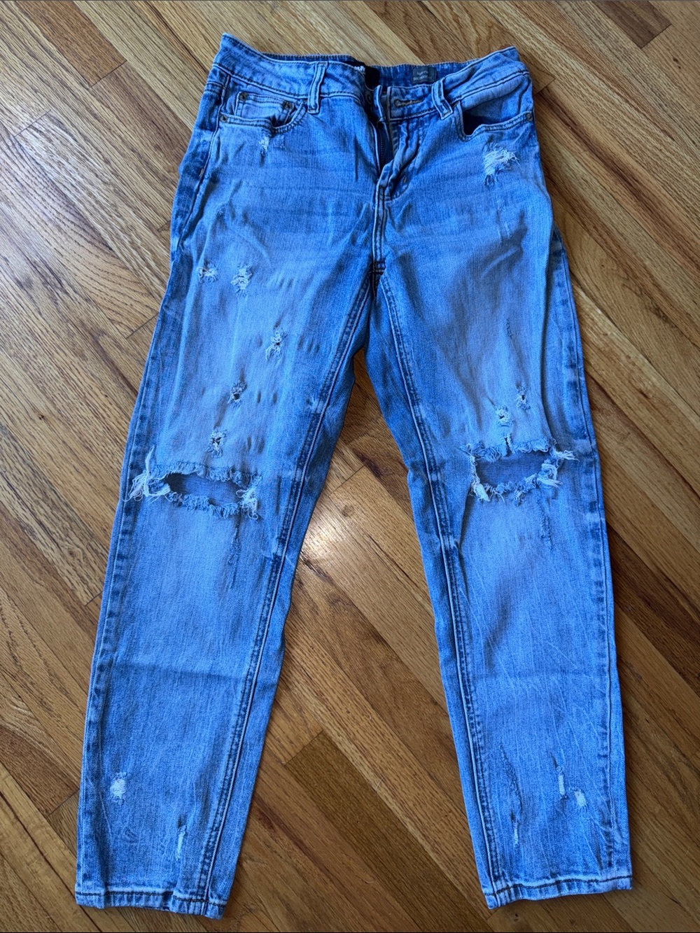 Black Label Slim Distressed Light Blue Jeans